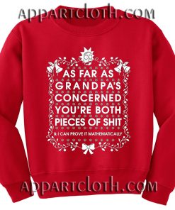 RICK AND MORTY Ugly Christmas Get Schwifty with Grandpa Unisex Sweatshirts