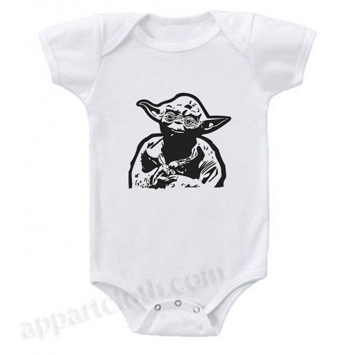 Boys Yoda Star Wars Funny Baby Onesie