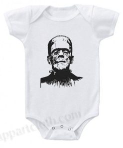 Frankenstein Halloween Funny Baby Onesie