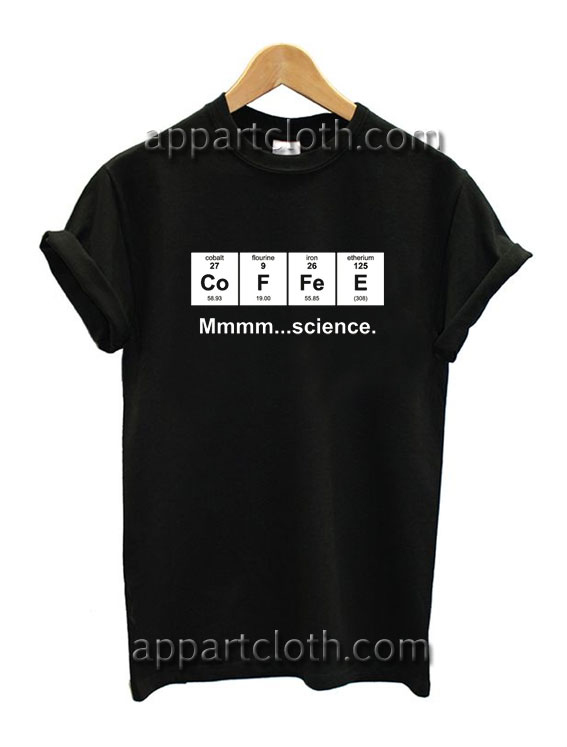 Periodic Table of Coffee Funny Shirts