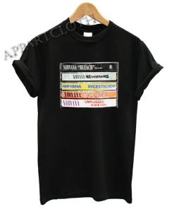 Nirvana Album Cassettes Funny Shirts