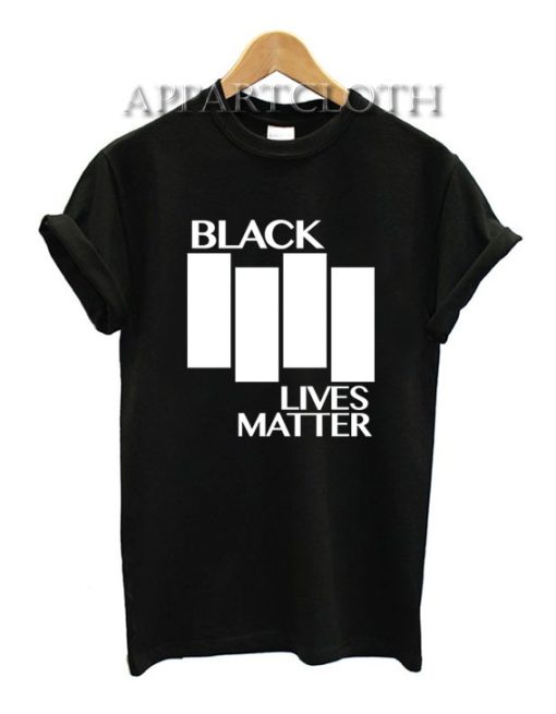 Black Lives Matter Black Flag Parody T-Shirt for Women's or Men's Size S, M, L, XL, 2XL