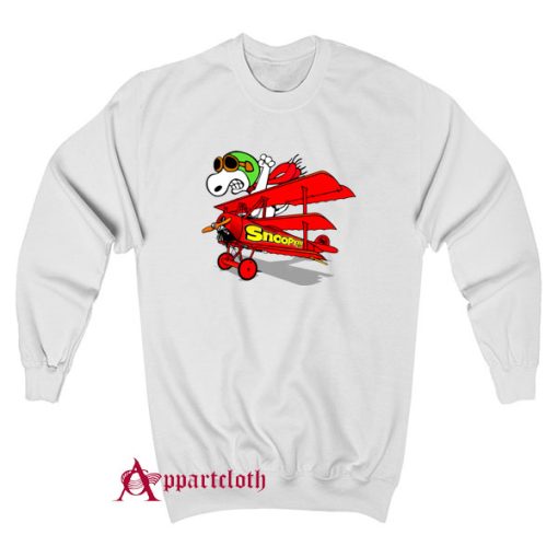 Snoopy Dragonfly Plane Sweatshirt