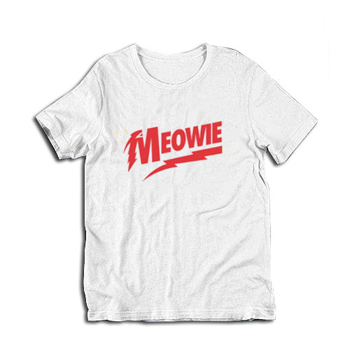 Meowie David Bowie Logo T-Shirt