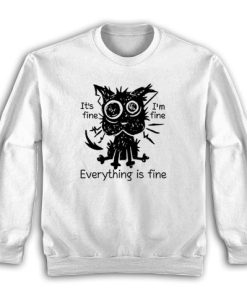 Stressed Cat Funny Sweatshirt