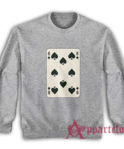 Eight of Spades Vintage Playing Card Sweatshirt