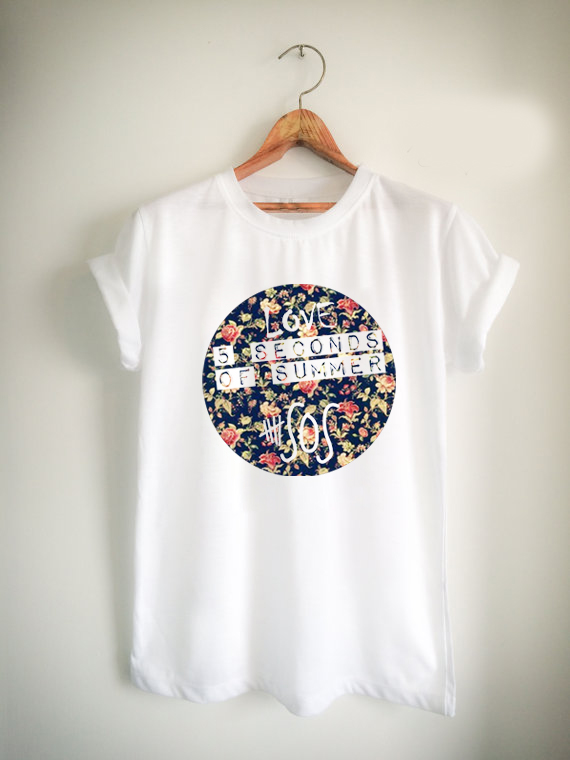 5 second of summer Flower Unisex Tshirt