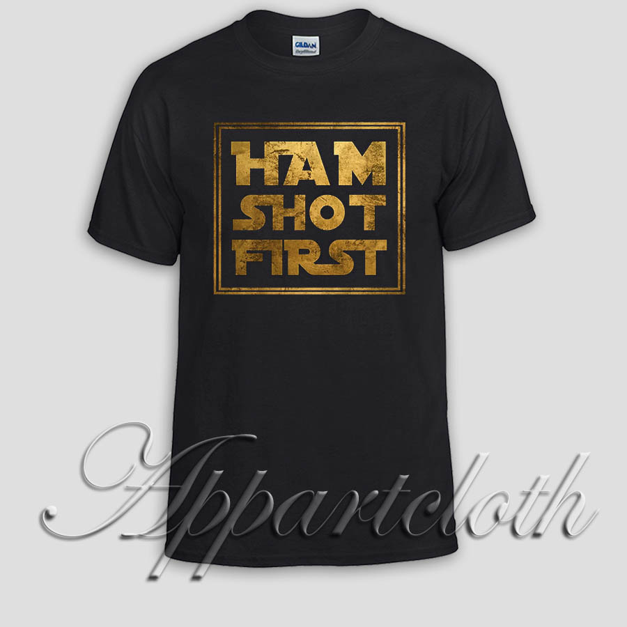 Ham Shot First - Gold Unisex Tshirt