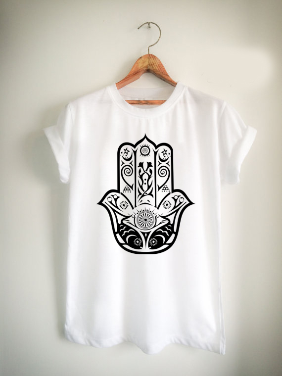 Hamsa fish Hand of Fatima spiritual Unisex Tshirt