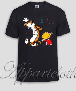 calvin and hobbes run Unisex Tshirt