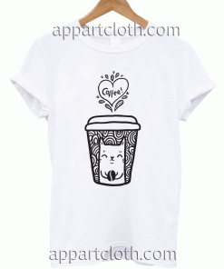 Doodle coffee cat Unisex Tshirt