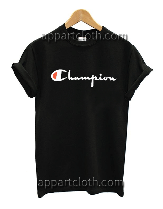 Champion Black Unisex Tshirt