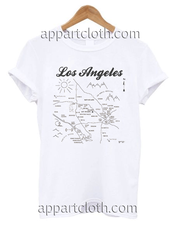 Los Angeles Map Unisex Tshirt