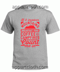 Mountains Breakfast Food Coffee Unisex Tshirt