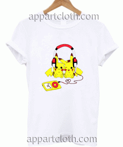 Pikachu Love Music Unisex Tshirt