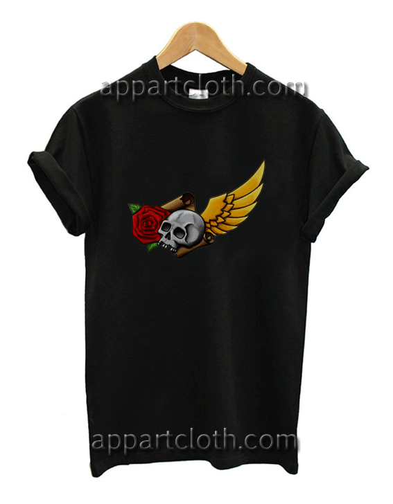 Skull and Rose Tattoo Unisex Tshirt