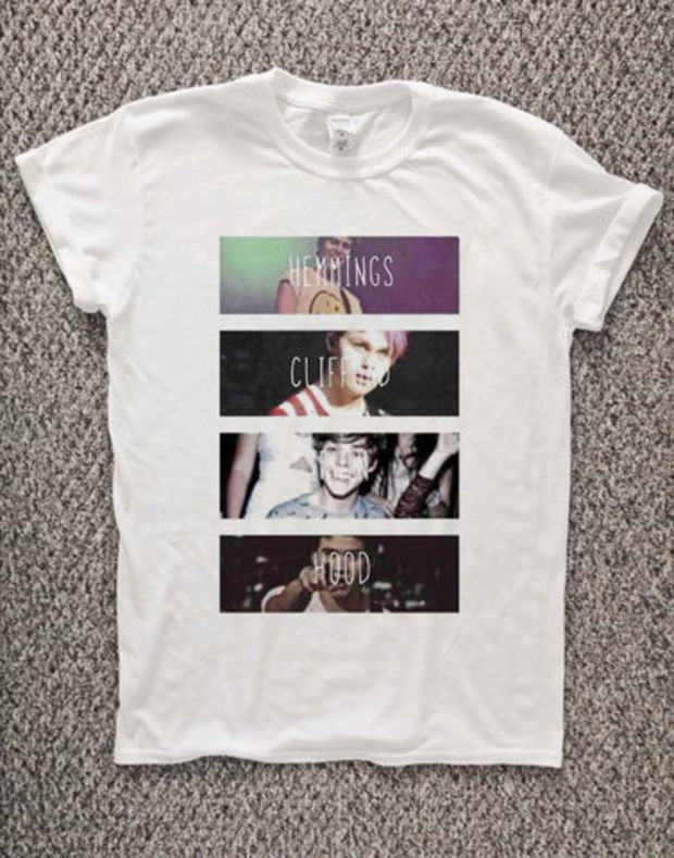 5 Second Of Summer Collage T-Shirt Unisex Adults Size S to 2XL