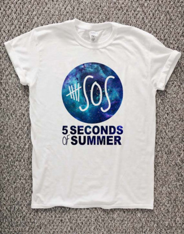 5 Second Of Summer Nebula T-Shirt Unisex Adults Size S to 2XL
