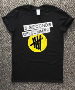 5 Second Of Summer logo T-Shirt Unisex Adults Size S to 2XL