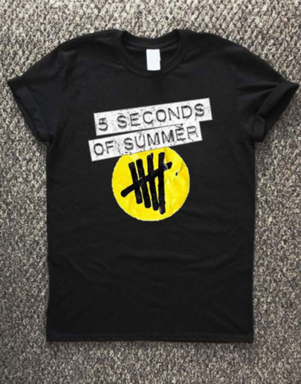5 Second Of Summer logo T-Shirt Unisex Adults Size S to 2XL