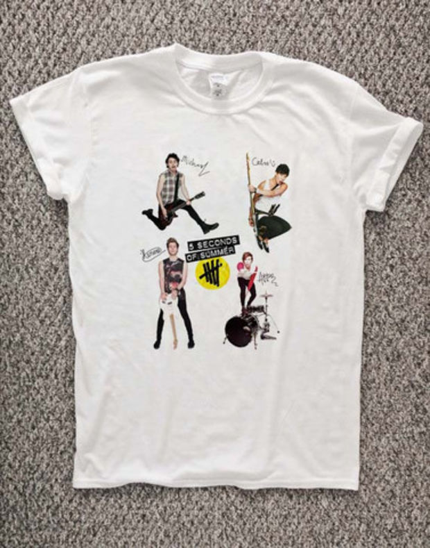 5 Second Of Summer T-Shirt Unisex Adults Size S to 2XL