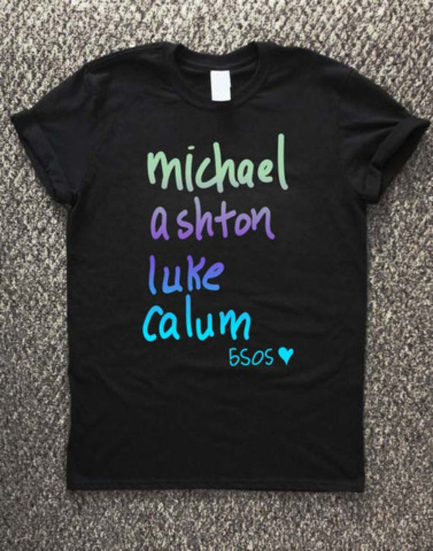 5sos player name T-Shirt Unisex Adults Size S to 2XL