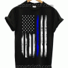 Blue Lives Matter Thin Blue Line American Flag Unisex Tshirt