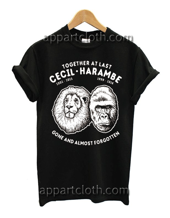 Cecil Harambe Together At Last Unisex Tshirt