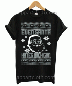 Santa Hates Michigan Ugly Unisex Tshirt