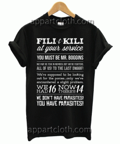 The Hobbit Fili Kili Quote T-Shirt Unisex Adults Size S to 2XL