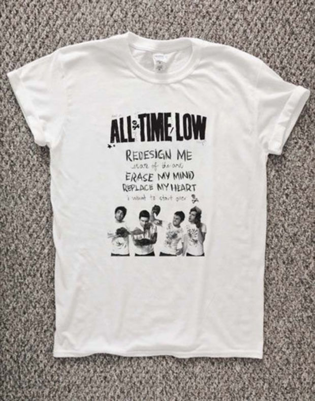 all time low lyrics T-Shirt Unisex Adults Size S to 2XL