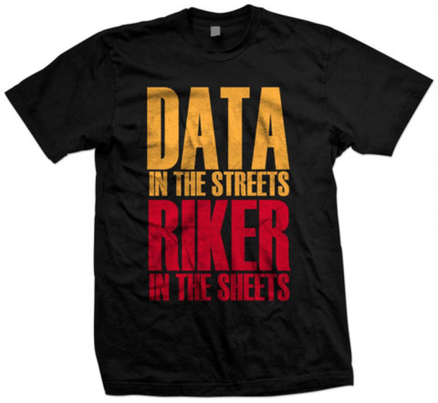STAR TREK TNG The Next Generation Captain Riker Data Unisex Tshirt