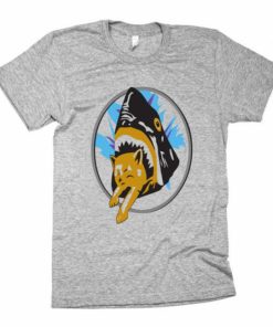 Silver Shark Kitten Cat Unisex Tshirt