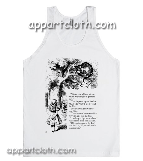 alice-meets-cat-alice-in-wonderlaand Tank Top