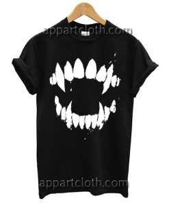 Fangs T Shirt Size S,M,L,XL,2XL
