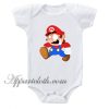 Super Mario Funny Baby Onesie