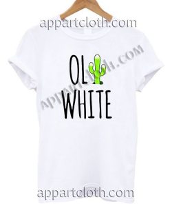 White Cactus T Shirt Size S,M,L,XL,2XL