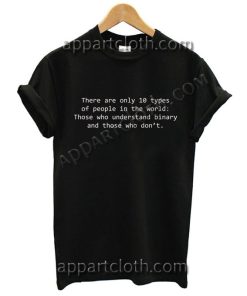 Binary People T Shirt – Adult Unisex Size S-2XL