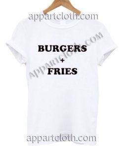 Burgers + Fries T Shirt Size S,M,L,XL,2XL