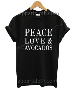 Peace Love And Avocados T Shirt Size S,M,L,XL,2XL