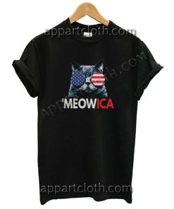 Meowica Funny America Shirts Size S,M,L,XL,2XL