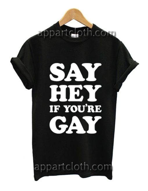 Say Hey If You're Gay Funny Shirts