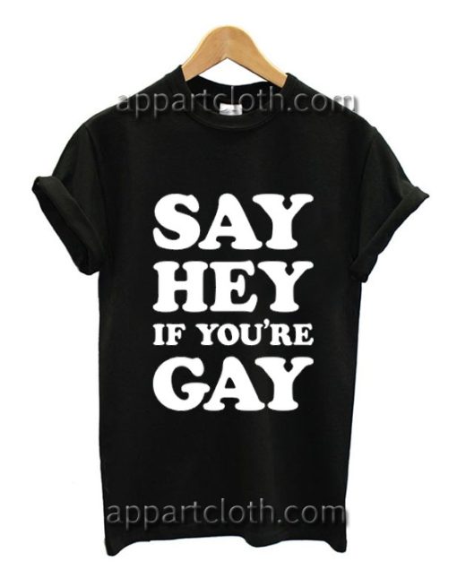 Say Hey If You're Gay Funny Shirts, Funny America Shirts