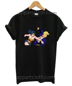 Wonder Woman Punching Trump Funny Shirts