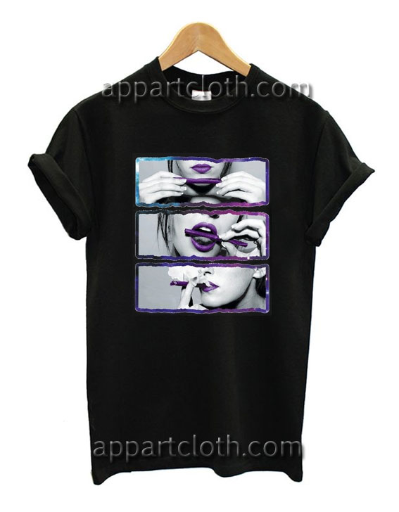 Sexy Girl Rolling Blunt Galaxy Funny Shirts