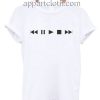 Music symbol rewind pause play stop Funny Shirts