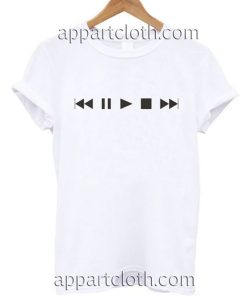 Music symbol rewind pause play stop Funny Shirts