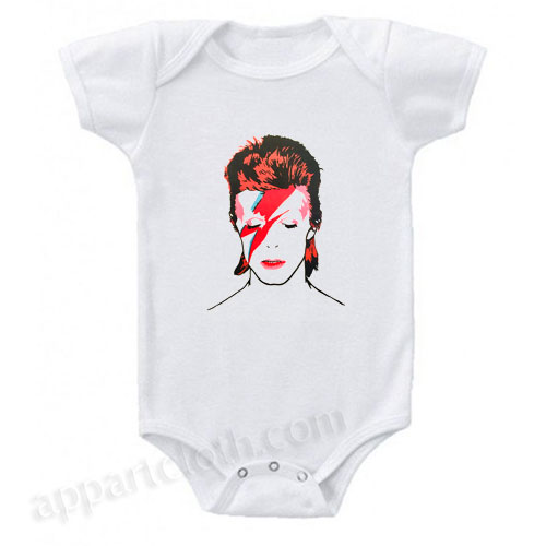 David Bowie Funny Baby Onesie