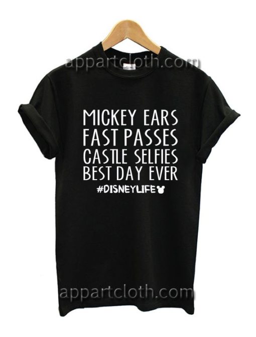 Mickey Ears Fast Passes Castle Funny Shirts