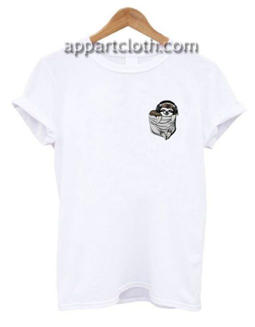 Musical Sloth Fake Pocket Funny Shirts